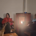 en la sala de descanso